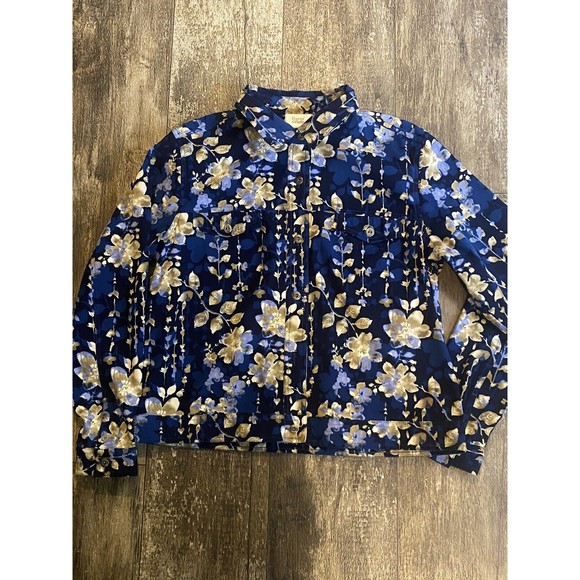 Baxter and Wells Women's button up Jackets size Large orange and blue - Picture 6 of 9